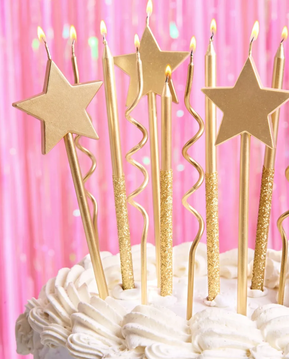 Best xo, Fetti Novelty Gold Candles - 14 pc gold glitter candles