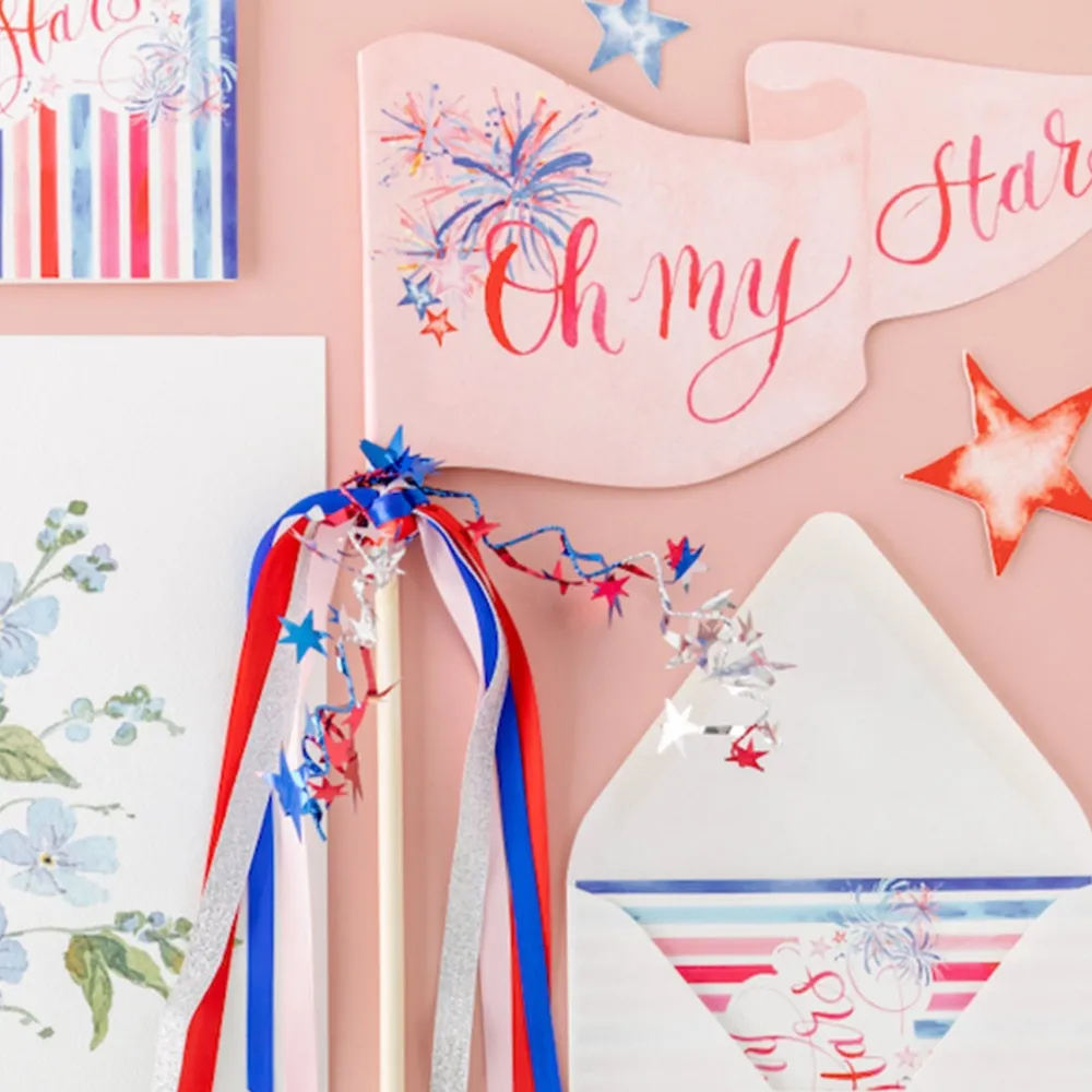 Best Cami Monet Oh My Stars 4th of July Party Pennant