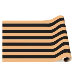 Best Bonjour Fete Orange & Black Signature Cabana Stripe Table Runner