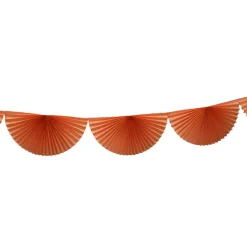 Hot Devra Party Orange Bunting Fan Garland