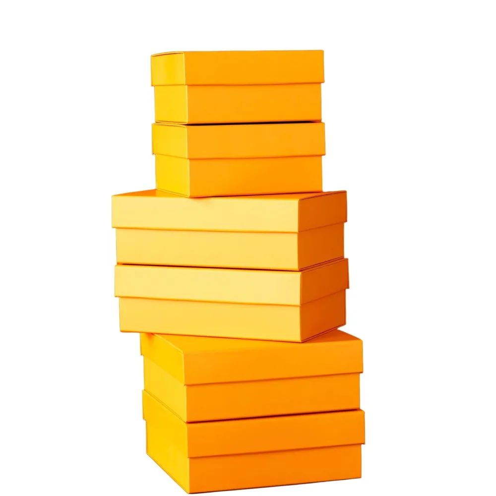 Bonjour Fete Orange Display Box Risers