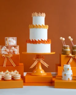 Bonjour Fete Orange Display Box Risers