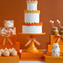 Bonjour Fete Orange Display Box Risers