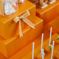 Online Bonjour Fete Orange Double Sided Grosgrain Ribbon