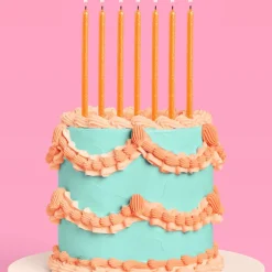 Online xo, Fetti Orange Glitter Birthday Candles