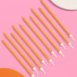 Online xo, Fetti Orange Glitter Birthday Candles