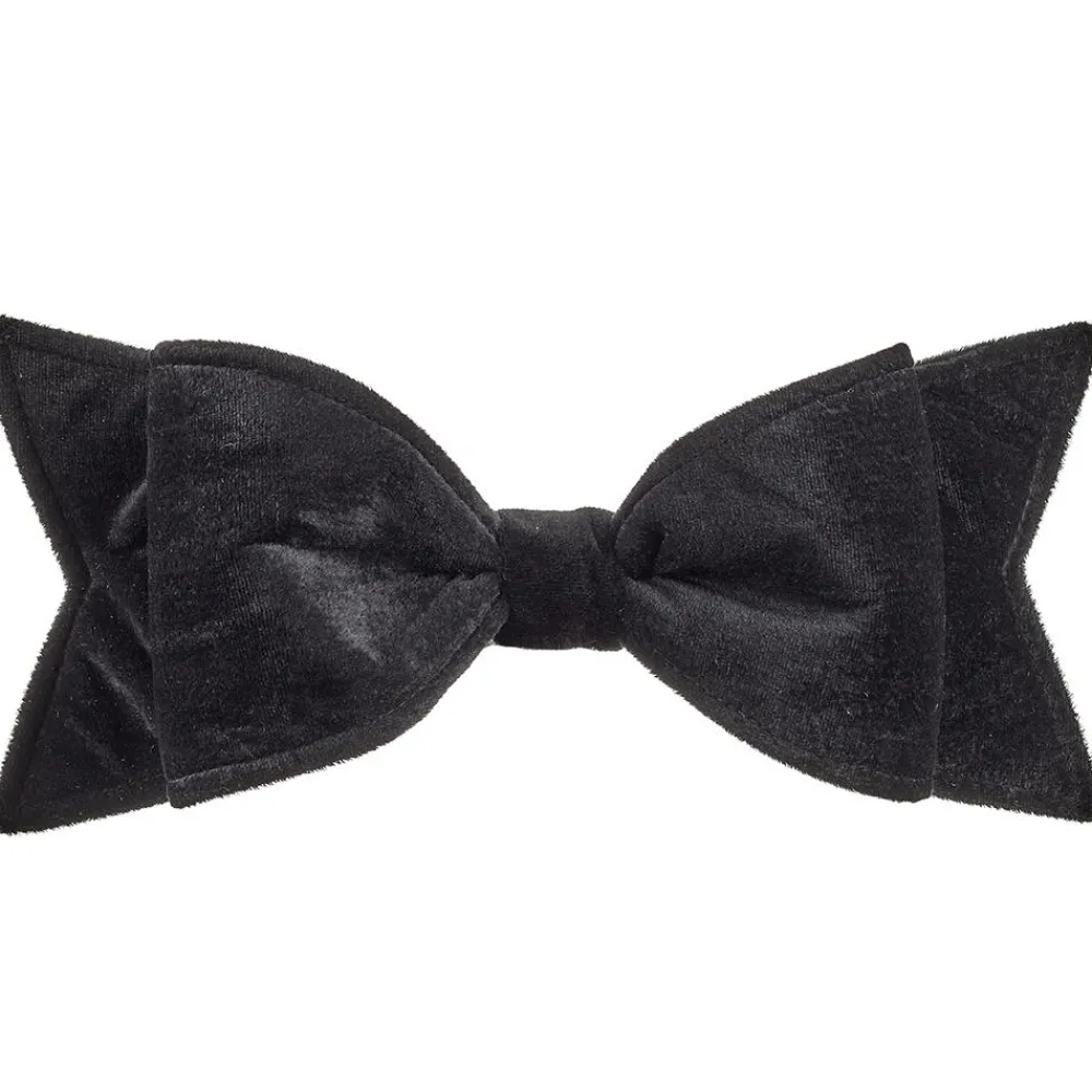 New Allstate Floral Oversized Black Velvet Bow Ornament