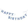 New Bonjour Fete Palisades Blue Happy Birthday Banner