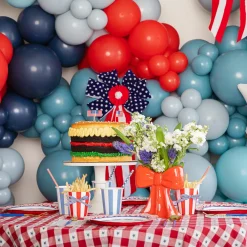 Clearance Bonjour Fete Palisades Blue Signature Cabana Stripe Cups