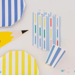 Clearance Bonjour Fete Palisades Blue Signature Cabana Stripe Cups