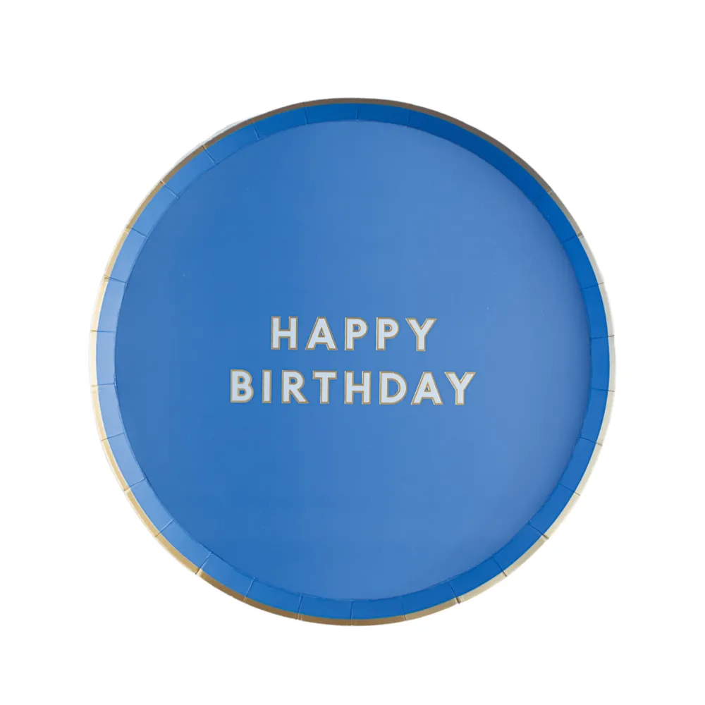 Online Bonjour Fete Palisades Blue Signature Happy Birthday Small Plates