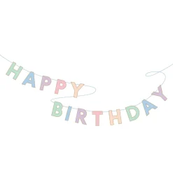 Best Bonjour Fete Pastel Happy Birthday Banner