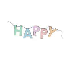 Best Bonjour Fete Pastel Happy Birthday Banner