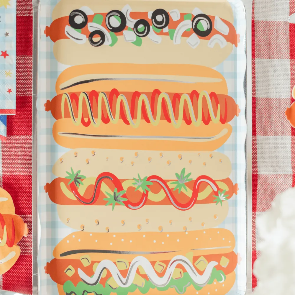 Outlet Jollity & Co. + Daydream Society Patriotic Hot Dog Platter Shaped Plates