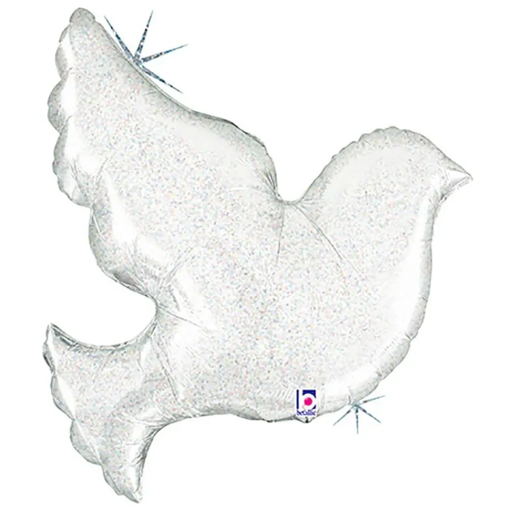 Clearance LA Balloons PEARL WHITE DOVE FOIL BALLOON *Last Ones Left*