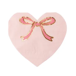 Sale Bonjour Fete Petal Pink Bow Heart Large Napkins
