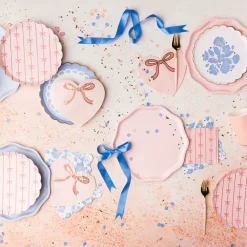 Sale Bonjour Fete Petal Pink Bow Heart Large Napkins