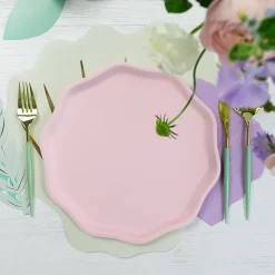 Discount Bonjour Fete Petal Pink Compostable Dinner Plates