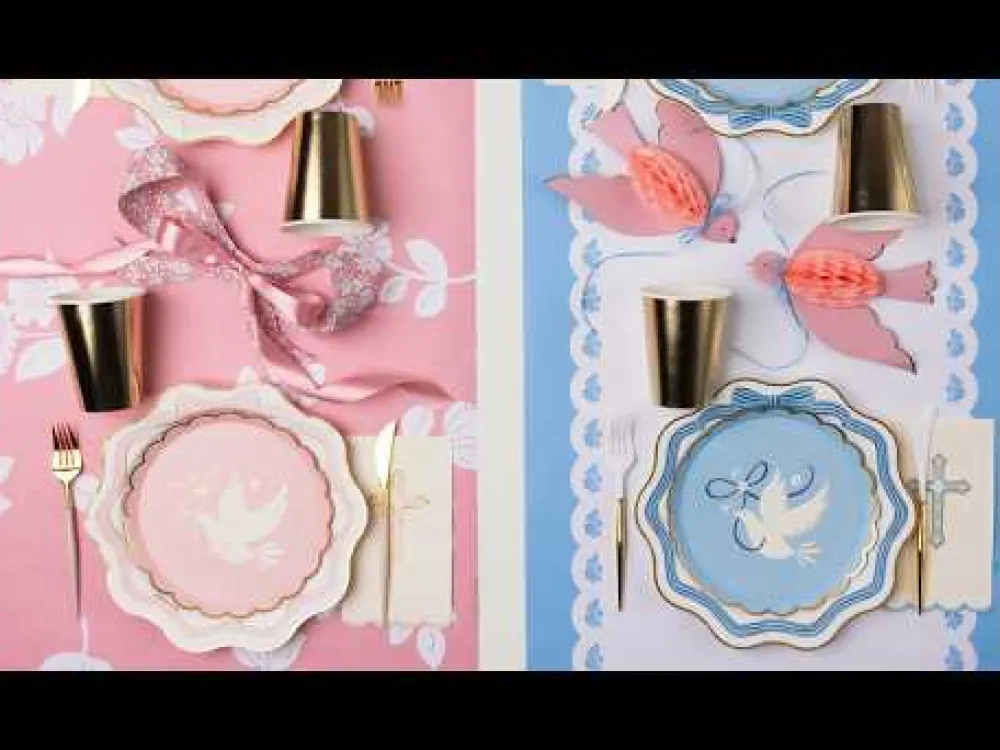 Online Bonjour Fete Petal Pink Cross Guest Towels