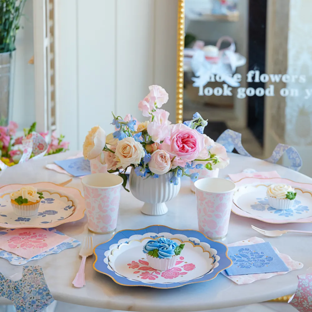 Sale Bonjour Fete Petal Pink Elegant Floral Cocktail Napkins