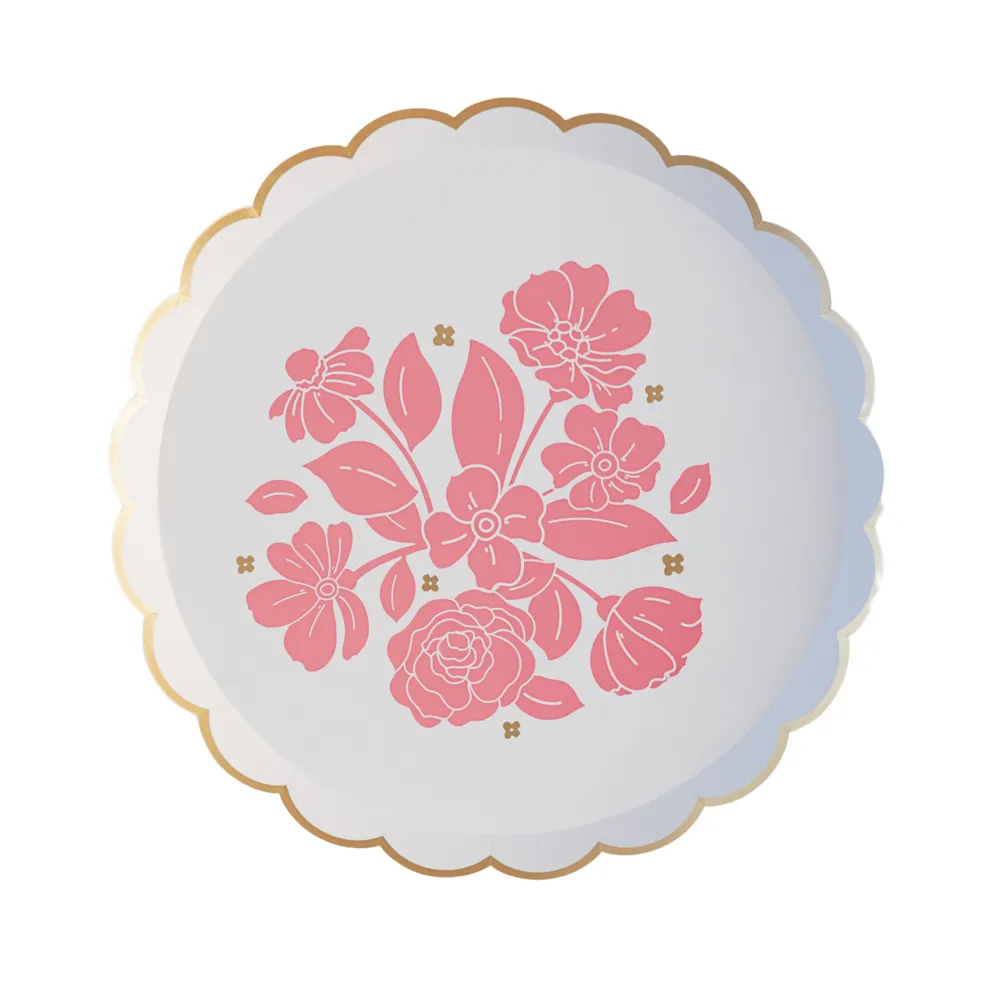 Discount Bonjour Fete Petal Pink Elegant Floral Dessert Plates