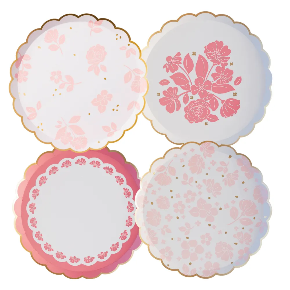 Discount Bonjour Fete Petal Pink Elegant Floral Dessert Plates