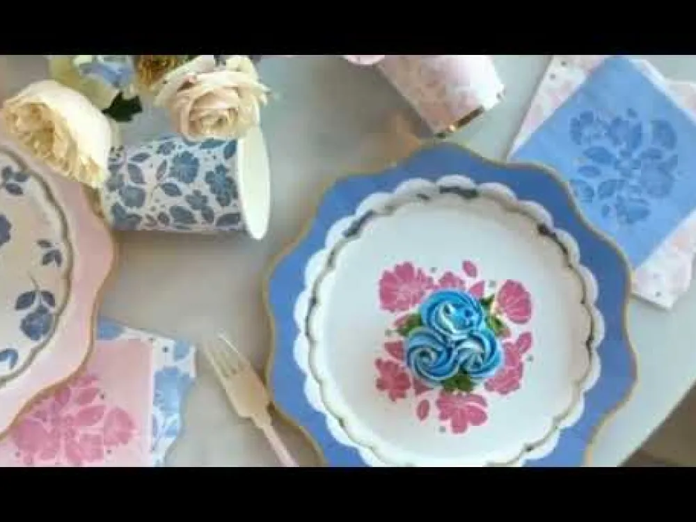 Clearance Bonjour Fete Petal Pink Elegant Floral Dinner Plates