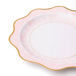 Clearance Bonjour Fete Petal Pink Elegant Floral Dinner Plates