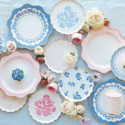 Clearance Bonjour Fete Petal Pink Elegant Floral Dinner Plates