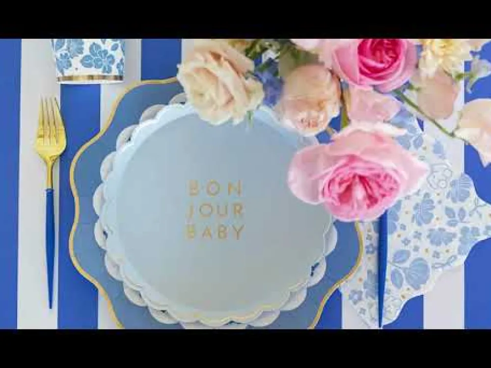 Clearance Bonjour Fete Petal Pink Elegant Floral Dinner Plates