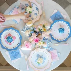Clearance Bonjour Fete Petal Pink Elegant Floral Dinner Plates
