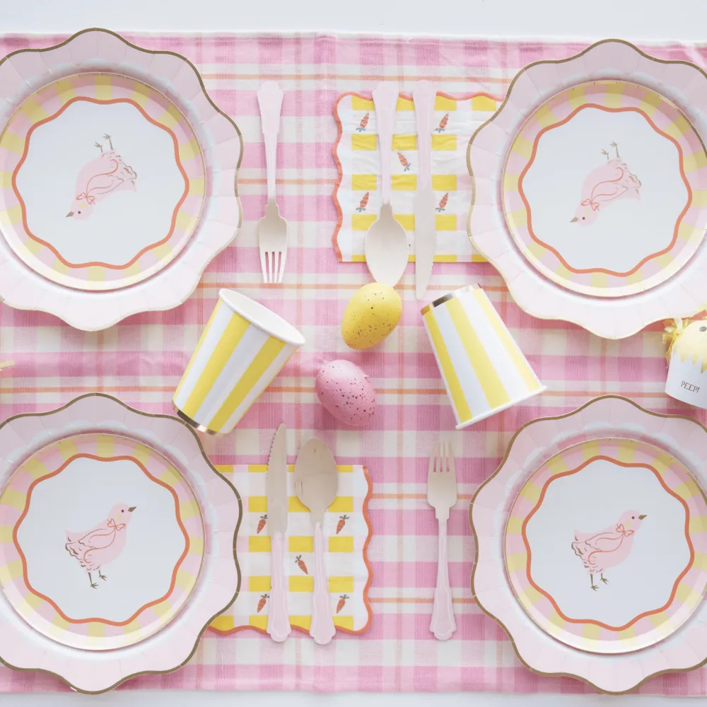 Clearance Bonjour Fete Petal Pink Elegant Floral Dinner Plates
