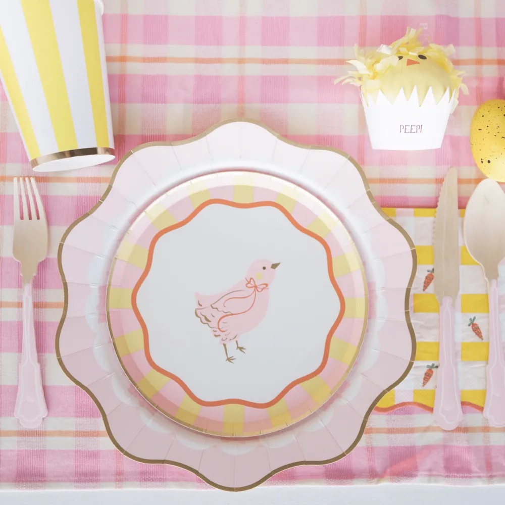 Clearance Bonjour Fete Petal Pink Elegant Floral Dinner Plates