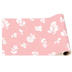 Bonjour Fete Petal Pink Elegant Floral Table Runner