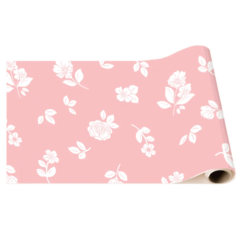 Bonjour Fete Petal Pink Elegant Floral Table Runner