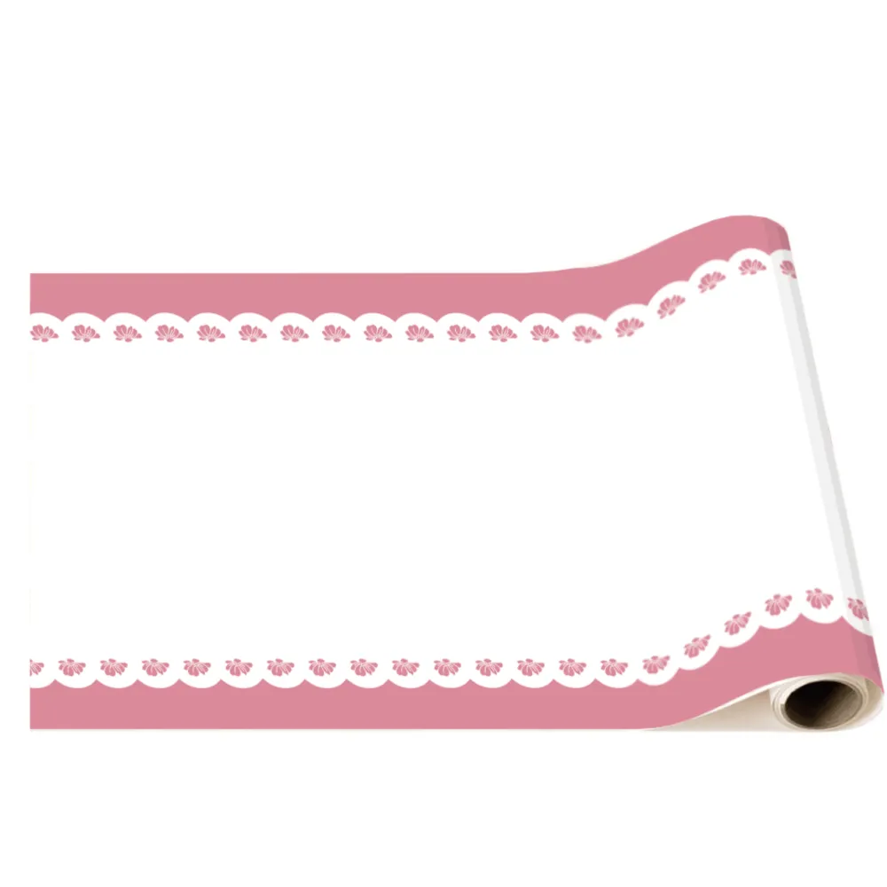 Discount Bonjour Fete Petal Pink Lacy Floral Table Runner