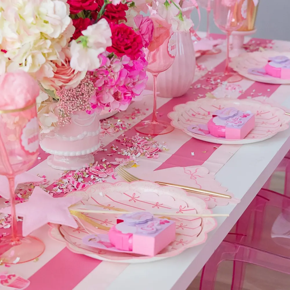 New Bonjour Fete Petal Pink Signature Bow Small Plates
