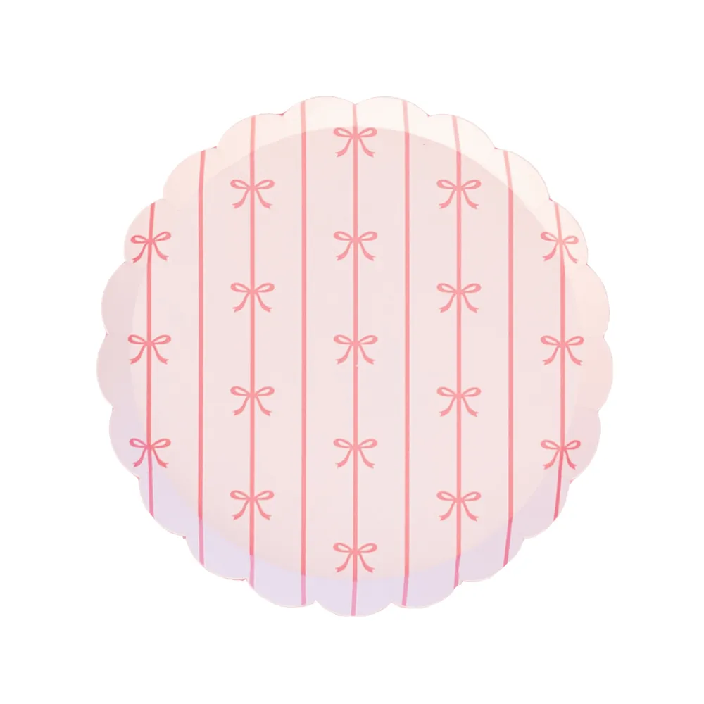 New Bonjour Fete Petal Pink Signature Bow Small Plates
