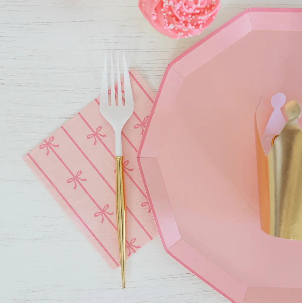Outlet Bonjour Fete Petal Pink Signature Bow Small Napkins