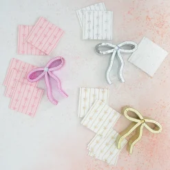 Outlet Bonjour Fete Petal Pink Signature Bow Small Napkins