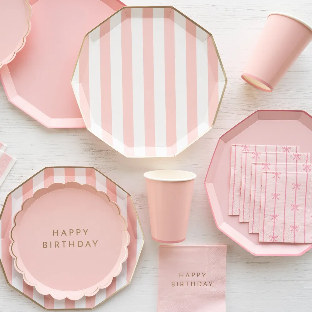 Outlet Bonjour Fete Petal Pink Signature Bow Small Napkins