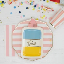 Clearance Bonjour Fete Petal Pink Signature Cabana Stripe Plates