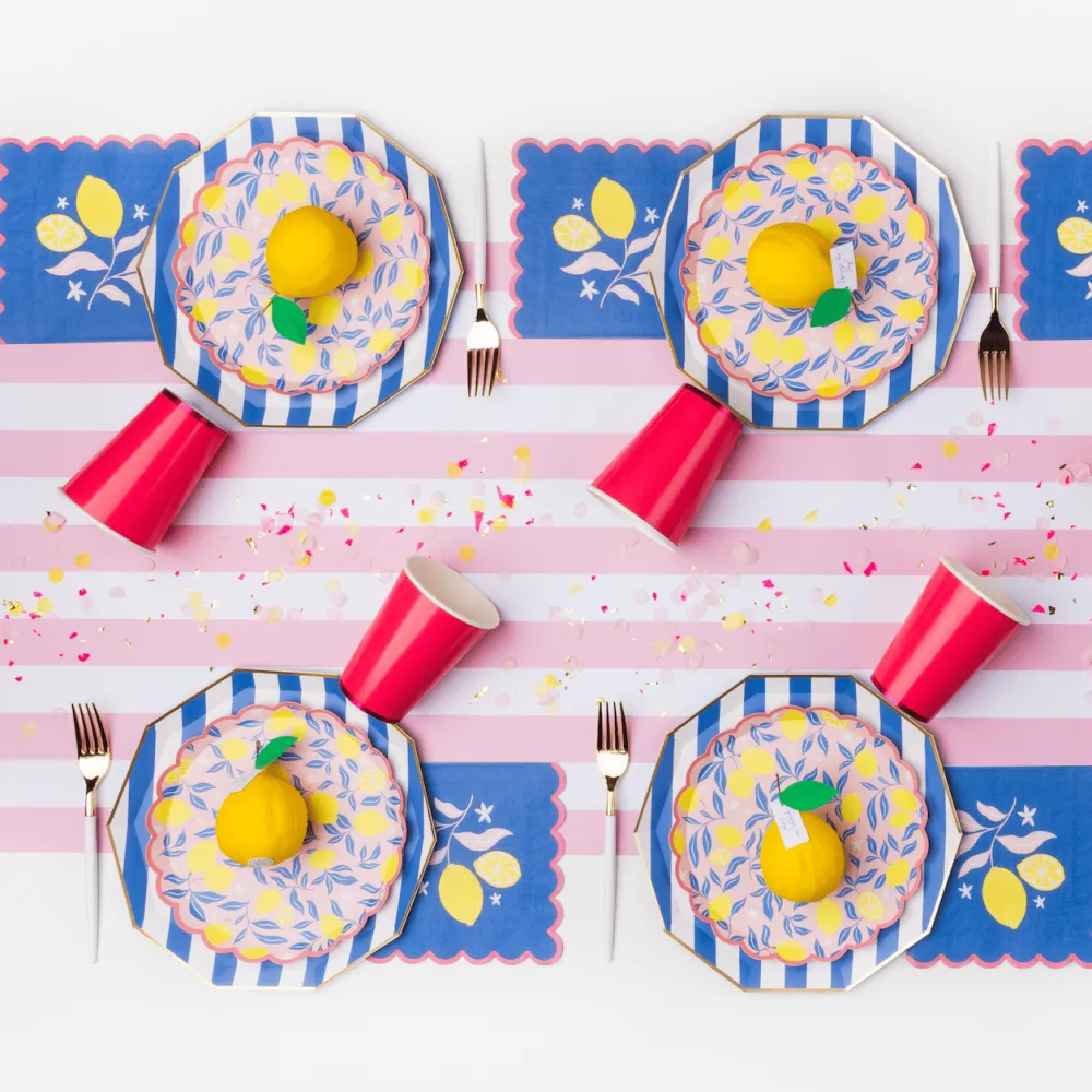 Online Bonjour Fete Petal Pink Signature Cabana Stripe Table Runner