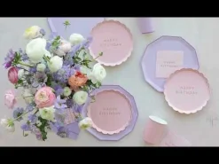 Hot Bonjour Fete Petal Pink Signature Happy Birthday Small Plates