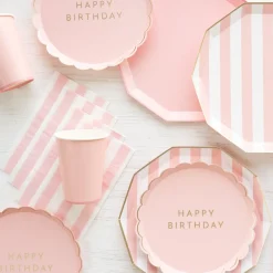 Hot Bonjour Fete Petal Pink Signature Happy Birthday Small Plates