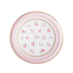 Online Bonjour Fete Petal Pink Watercolor Floral Dessert Plates