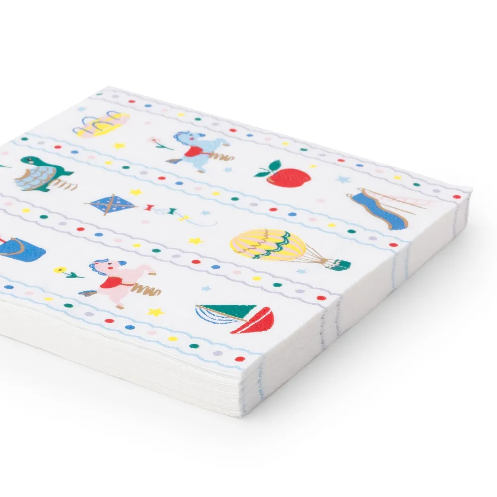 Bonjour Fete Petite Playground Large Napkins
