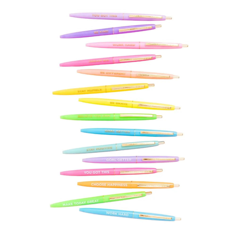Hot Taylor Elliott Designs 10 Piece Motivational Pen Set