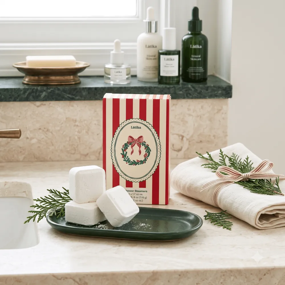 Sale Latika Beauty Pine and Cedarwood Christmas Shower Steamers