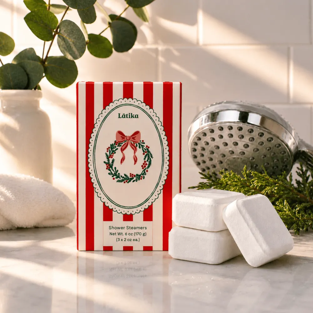 Sale Latika Beauty Pine and Cedarwood Christmas Shower Steamers